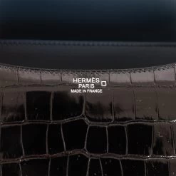 Hermès Hermes Constance 24 Tri-Color Black, Bleu Baltique And Vert Rousseau Shiny Alligator Palladium Hardware -Online Bag Store H C 100422 3 SS 09