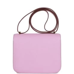 Hermès Hermes Constance 18 Mauve Sylvestre Chevre Rose Gold Hardware -Online Bag Store H C 112122 1 04