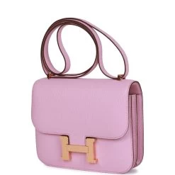 Hermès Hermes Constance 18 Mauve Sylvestre Chevre Rose Gold Hardware -Online Bag Store H C 112122 1 05