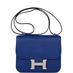 Hermès Hermes Constance 18 Bleu Electric Chevre Palladium Hardware