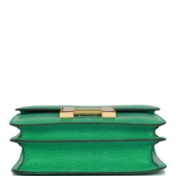 Hermès Hermes Mini Constance 18 Menthe Lizard Salvator Gold Hardware -Online Bag Store H C 230417 1 HR 06