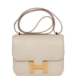 Hermès Hermes Constance 18 Beton Matte Alligator Gold Hardware
