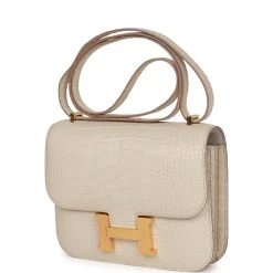Hermès Hermes Constance 18 Beton Matte Alligator Gold Hardware -Online Bag Store H C 230428 2 LY 03