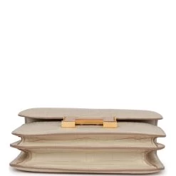 Hermès Hermes Constance 18 Beton Matte Alligator Gold Hardware -Online Bag Store H C 230428 2 LY 06