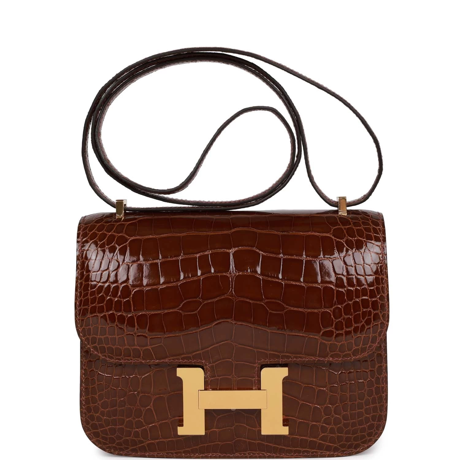 Hermès Hermes Constance 18 Miel Shiny Alligator Gold Hardware 3 Hermès Hermes Constance 18 Miel Shiny Alligator Gold Hardware