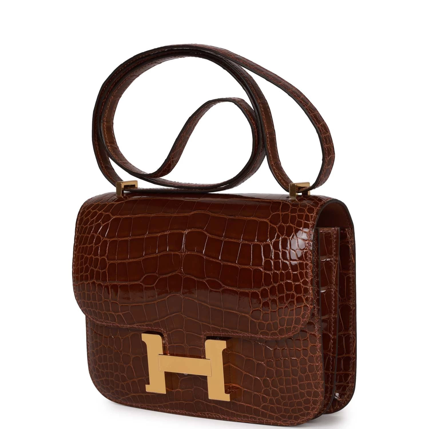 Hermès Hermes Constance 18 Miel Shiny Alligator Gold Hardware 7 Hermès Hermes Constance 18 Miel Shiny Alligator Gold Hardware - Image 5