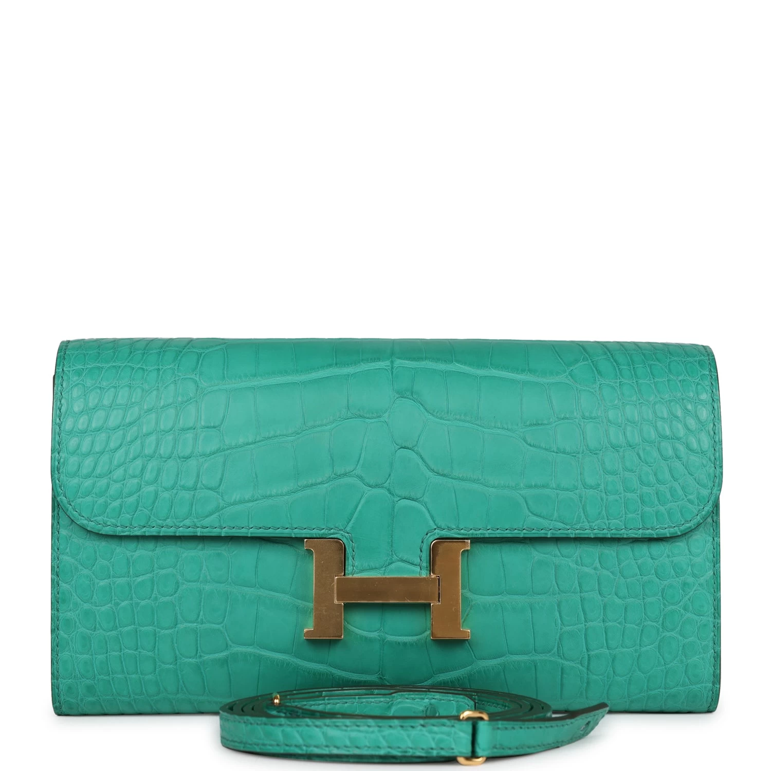 Hermès Hermes Constance Wallet To Go Vert Jade Matte Alligator Gold Hardware 3 Hermès Hermes Constance Wallet To Go Vert Jade Matte Alligator Gold Hardware