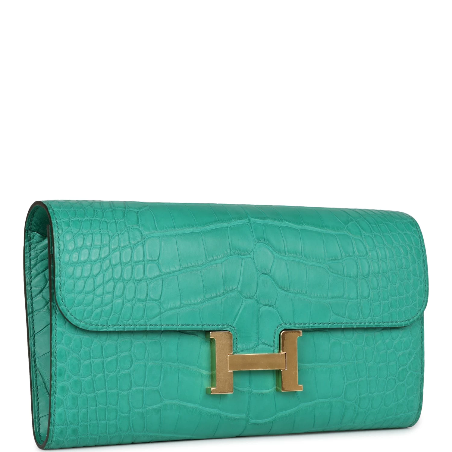 Hermès Hermes Constance Wallet To Go Vert Jade Matte Alligator Gold Hardware 4 Hermès Hermes Constance Wallet To Go Vert Jade Matte Alligator Gold Hardware - Image 2