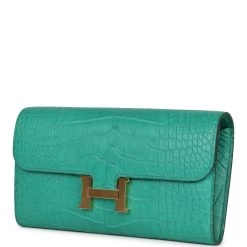 Hermès Hermes Constance Wallet To Go Vert Jade Matte Alligator Gold Hardware 15 Hermès Hermes Constance Wallet To Go Vert Jade Matte Alligator Gold Hardware -Online Bag Store H C 230720 2 RH 03