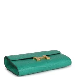 Hermès Hermes Constance Wallet To Go Vert Jade Matte Alligator Gold Hardware 16 Hermès Hermes Constance Wallet To Go Vert Jade Matte Alligator Gold Hardware -Online Bag Store H C 230720 2 RH 06