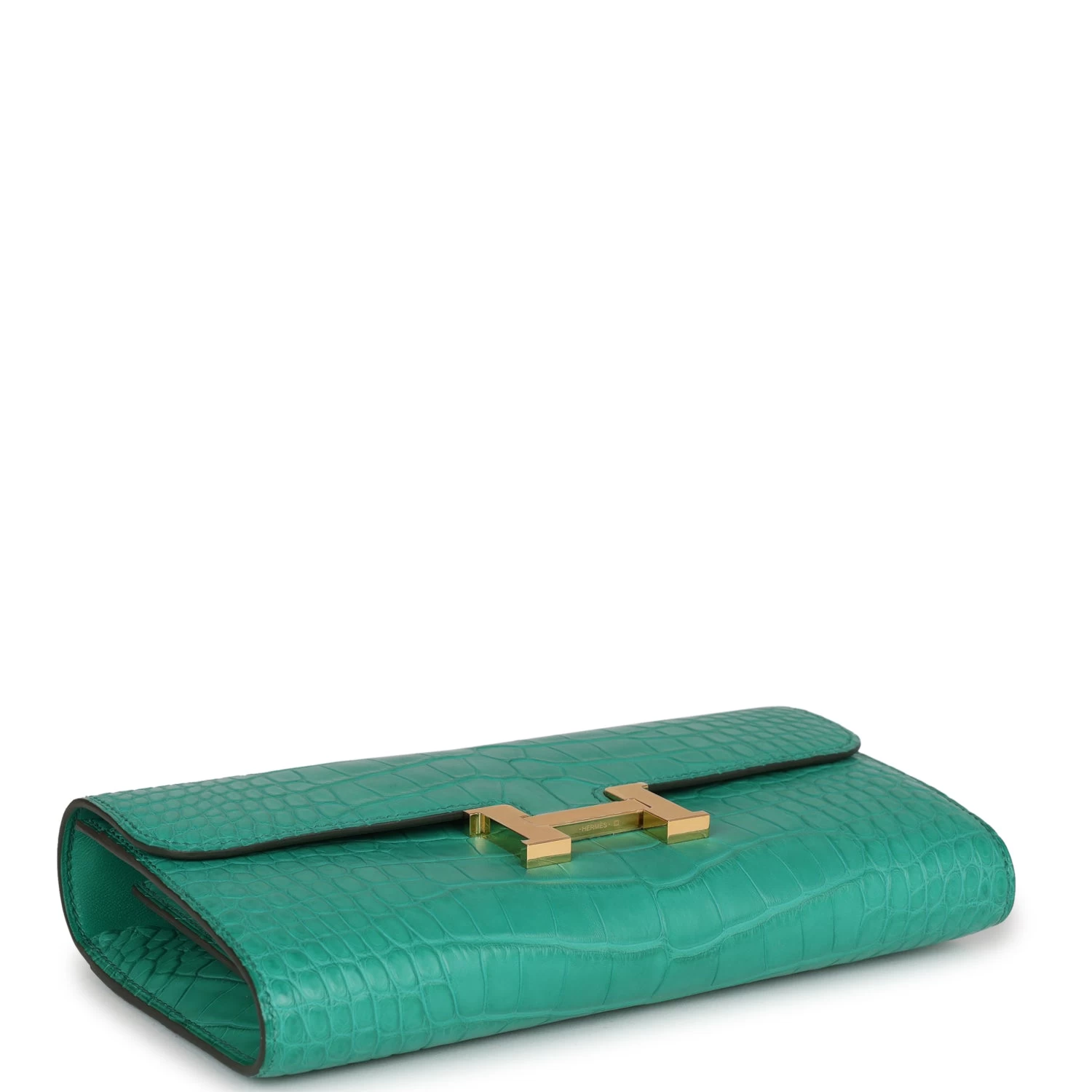 Hermès Hermes Constance Wallet To Go Vert Jade Matte Alligator Gold Hardware 8 Hermès Hermes Constance Wallet To Go Vert Jade Matte Alligator Gold Hardware - Image 6