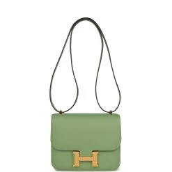 Hermès Hermes Constance 18 Vert Criquet Epsom Gold Hardware -Online Bag Store H C 230725 1 07