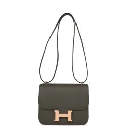 Hermès Hermes Constance 18 Vert De Gris Epsom Rose Gold Hardware -Online Bag Store H C 230726 1 22