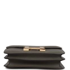 Hermès Hermes Constance 18 Gris Meyer Verso Evercolor Permabrass Hardware -Online Bag Store H C 230828 1 06
