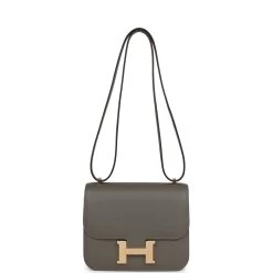 Hermès Hermes Constance 18 Gris Meyer Verso Evercolor Permabrass Hardware -Online Bag Store H C 230828 1 07