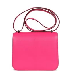 Hermès Hermes Constance 18 Rose Pop Chevre Chamkila Palladium Hardware -Online Bag Store H C 230901 1 05