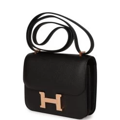 Hermès Hermes Constance 18 Black Epsom Rose Gold Hardware -Online Bag Store H C 230922 1 03