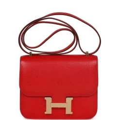 Hermès Hermes Constance 18 Rouge De Coeur Chevre Chamkila Permabrass Hardware