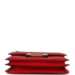 Hermès Hermes Constance 18 Rouge De Coeur Chevre Chamkila Permabrass Hardware -Online Bag Store H C 230928 1 CH 06