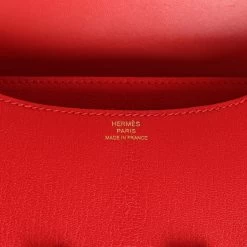 Hermès Hermes Constance 18 Rouge De Coeur Chevre Chamkila Permabrass Hardware -Online Bag Store H C 230928 1 CH 08