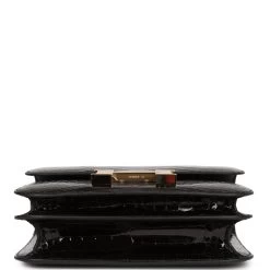 Hermès Hermes Constance 18 Black Shiny Alligator Gold Hardware 16 Hermès Hermes Constance 18 Black Shiny Alligator Gold Hardware -Online Bag Store H C 231031 2 SD 06