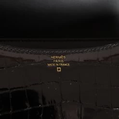 Hermès Hermes Constance 18 Black Shiny Alligator Gold Hardware 18 Hermès Hermes Constance 18 Black Shiny Alligator Gold Hardware -Online Bag Store H C 231031 2 SD 08