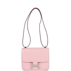 Hermès Hermes Constance 18 Rose Sakura Chevre Palladium Hardware -Online Bag Store H C 231101 1 KT 07