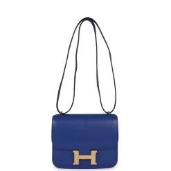 Hermès Hermes Constance 18 Bleu Royal Chevre Gold Hardware -Online Bag Store H C 231106 1 AB 02