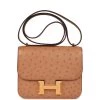Hermès Hermes Constance 18 Chai Ostrich Gold Hardware -Online Bag Store H C 231109 1 CW 01