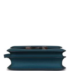 Hermès Pre-owned Hermes Constance 24 Vert Bosphore Epsom Lacquer Palladium Hardware -Online Bag Store H C 231110 1 RL 07