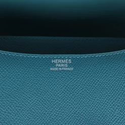 Hermès Pre-owned Hermes Constance 24 Vert Bosphore Epsom Lacquer Palladium Hardware -Online Bag Store H C 231110 1 RL 08