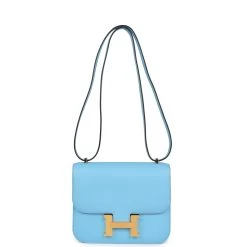 Hermès Hermes Constance 18 Celeste Epsom Gold Hardware -Online Bag Store H C 231114 1 TN 07