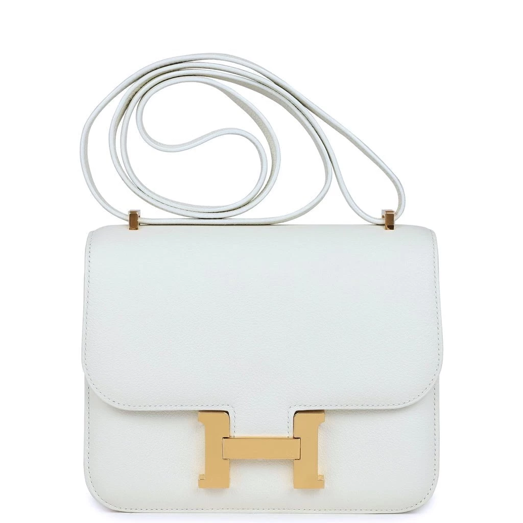 Hermès Pre-owned Hermes Constance 18 White Evercolor Gold Hardware 3 Hermès Pre-owned Hermes Constance 18 White Evercolor Gold Hardware
