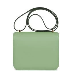 Hermès Hermes Constance 18 Vert Criquet Swift Gold Hardware -Online Bag Store H C 231206 1 KF 05