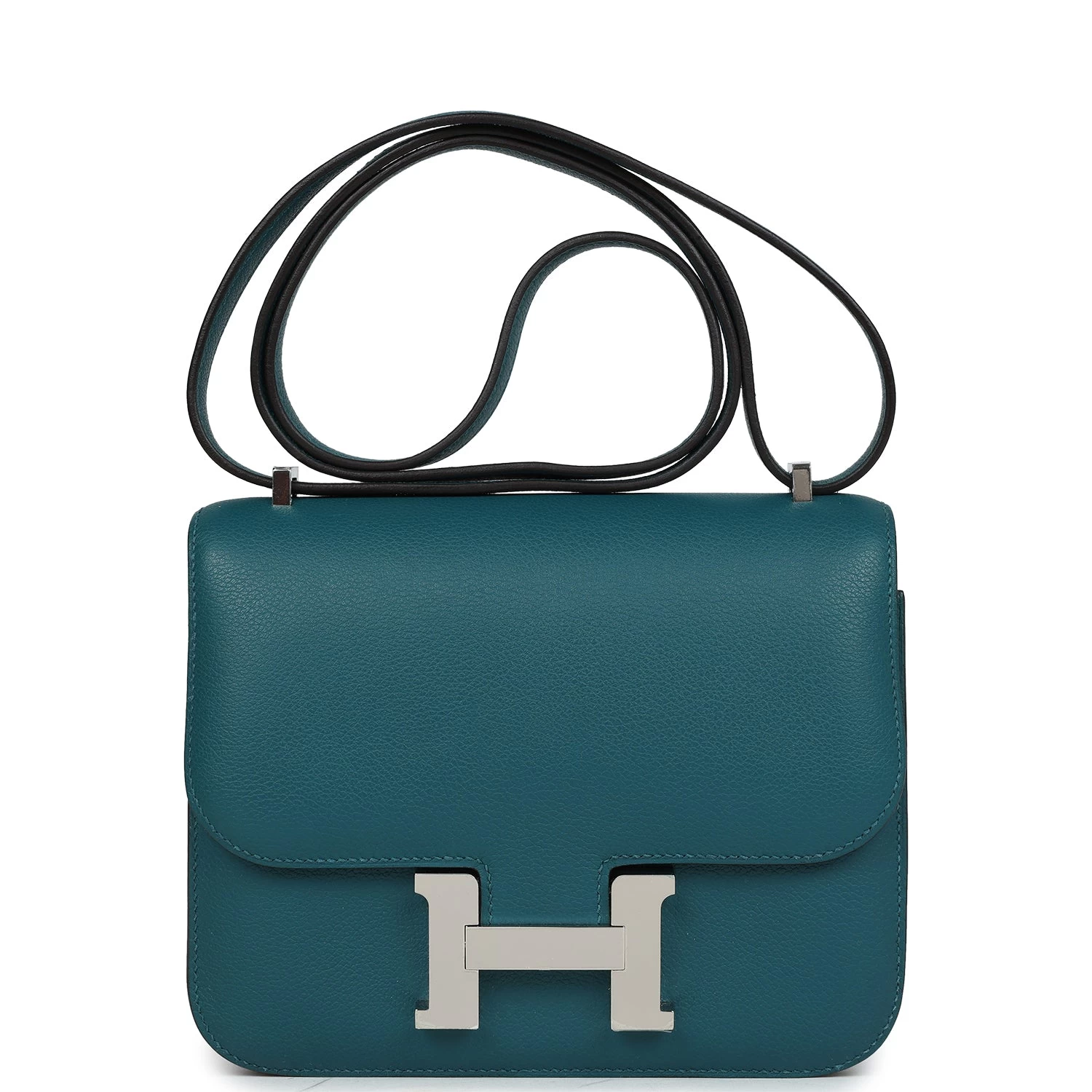 Hermès Hermes Constance 18 Vert Bosphore Evercolor Palladium Hardware 3 Hermès Hermes Constance 18 Vert Bosphore Evercolor Palladium Hardware