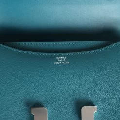 Hermès Hermes Constance 18 Vert Bosphore Evercolor Palladium Hardware 18 Hermès Hermes Constance 18 Vert Bosphore Evercolor Palladium Hardware -Online Bag Store H C 231214 1 08