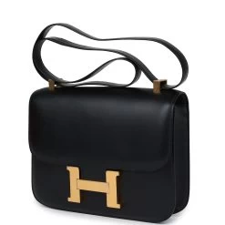 Hermès Vintage Hermes Constance 23 Black Evercalf Gold Hardware -Online Bag Store H C 240102 1 03