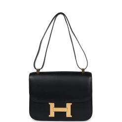 Hermès Vintage Hermes Constance 23 Black Evercalf Gold Hardware -Online Bag Store H C 240102 1 07