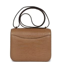 Hermès Hermes Constance 18 Chai Matte Alligator Gold Hardware -Online Bag Store H C 240105 1 FK 05