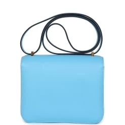 Hermès Hermes Constance 18 Celeste Swift Gold Hardware -Online Bag Store H C 240116 1 LC 05