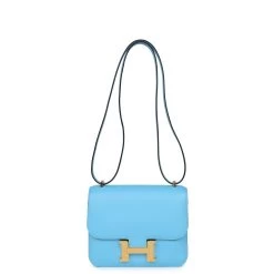 Hermès Hermes Constance 18 Celeste Swift Gold Hardware -Online Bag Store H C 240116 1 LC 07