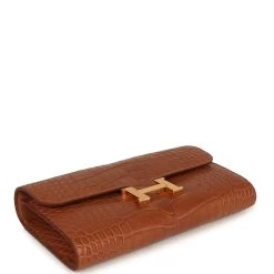 Hermès Hermes Constance Wallet To Go Gold Matte Alligator Gold Hardware 16 Hermès Hermes Constance Wallet To Go Gold Matte Alligator Gold Hardware -Online Bag Store H C 240119 1 LA 06