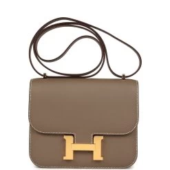 Hermès Hermes Constance 18 Etoupe Epsom Gold Hardware