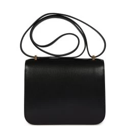 Hermès Hermes Constance 18 Black Chevre Chamkila Gold Hardware -Online Bag Store H C 240131 1 KC 05