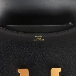Hermès Hermes Constance 18 Black Chevre Chamkila Gold Hardware -Online Bag Store H C 240131 1 KC 08