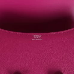 Hermès Pre-owned Hermes Constance 24 Rose Pourpre Evercolor Palladium Hardware -Online Bag Store H C 240222 1 IY 08