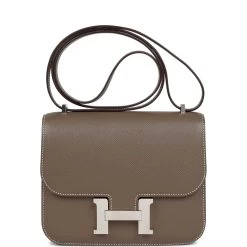 Hermès Pre-owned Hermes Constance 18 Etoupe Epsom Palladium Hardware
