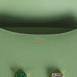 Hermès Hermes Constance 18 Vert Criquet Epsom Marquette Hardware -Online Bag Store H C 240305 1 AK 08