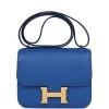 Hermès Hermes Constance 18 Bleu France Swift Gold Hardware