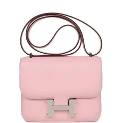 Hermès Hermes Constance 18 Rose Sakura Swift Palladium Hardware